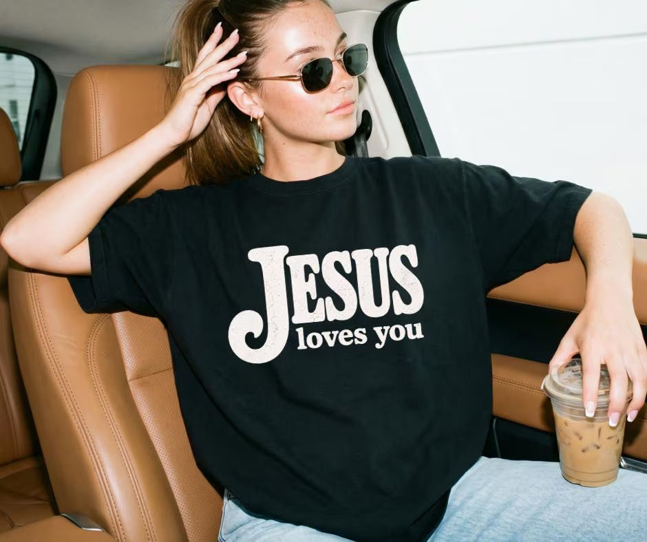Jesus Loves You Retro Christian Comfort Colors® T-Shirt
