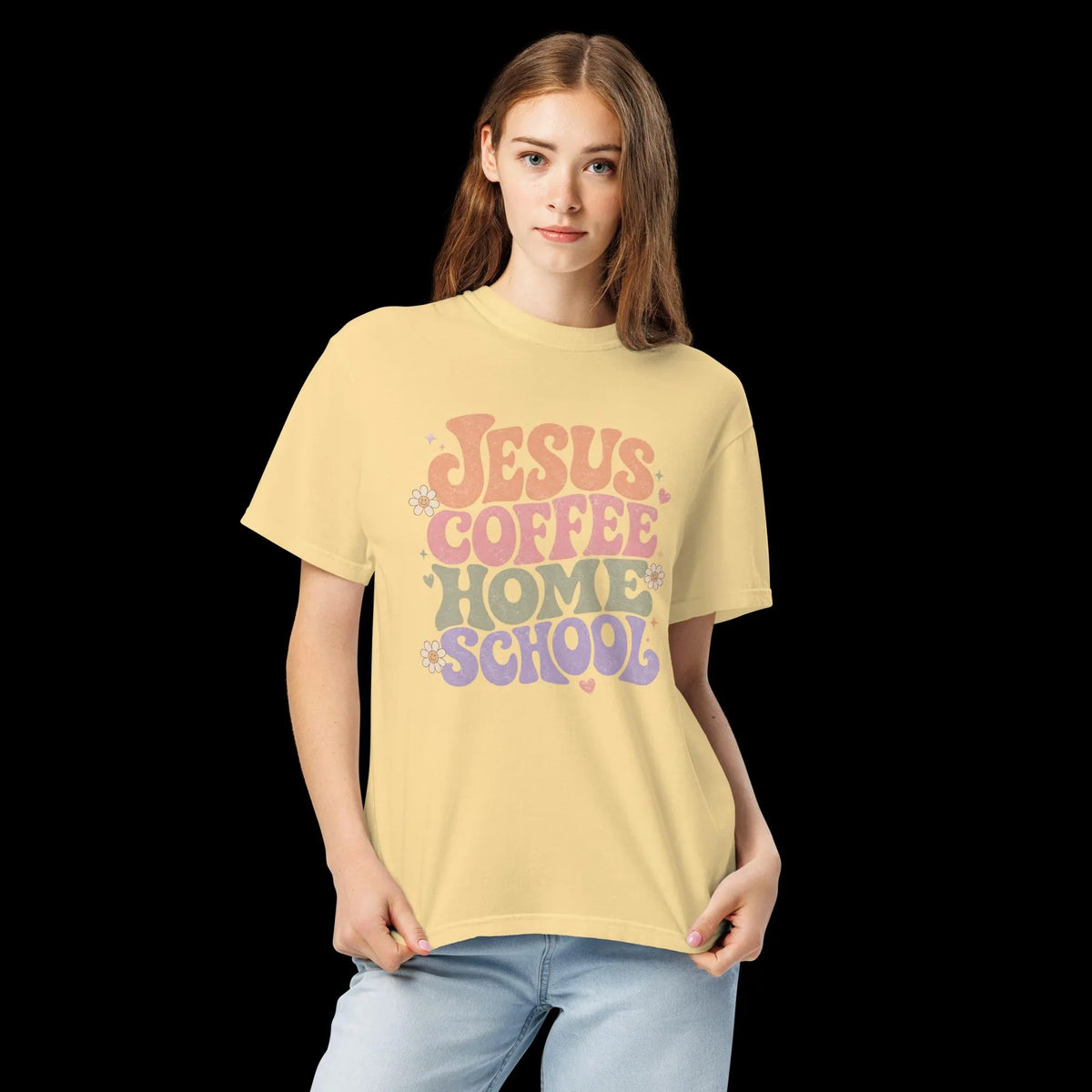 Jesus Coffee Homeschool Mom Comfort Colors® T-Shirt