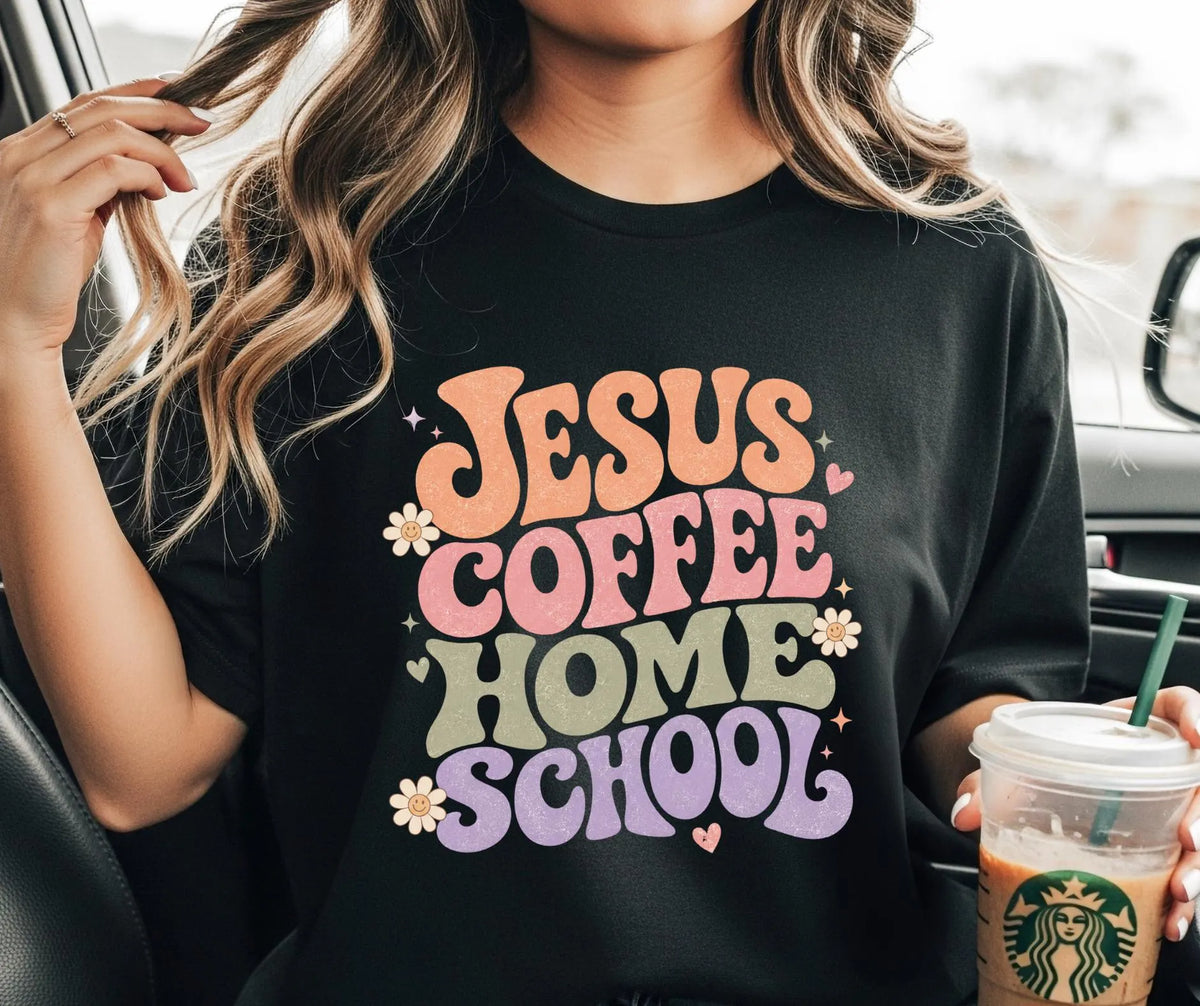 Jesus Coffee Homeschool Mom Comfort Colors® T-Shirt