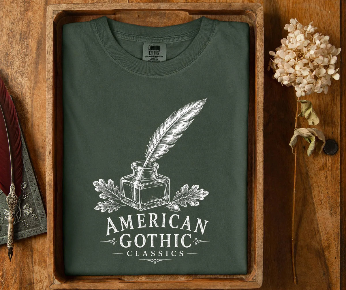 American Gothic Classics Comfort Colors Shirt, Literary Gothic Tee, Book Lover Apparel