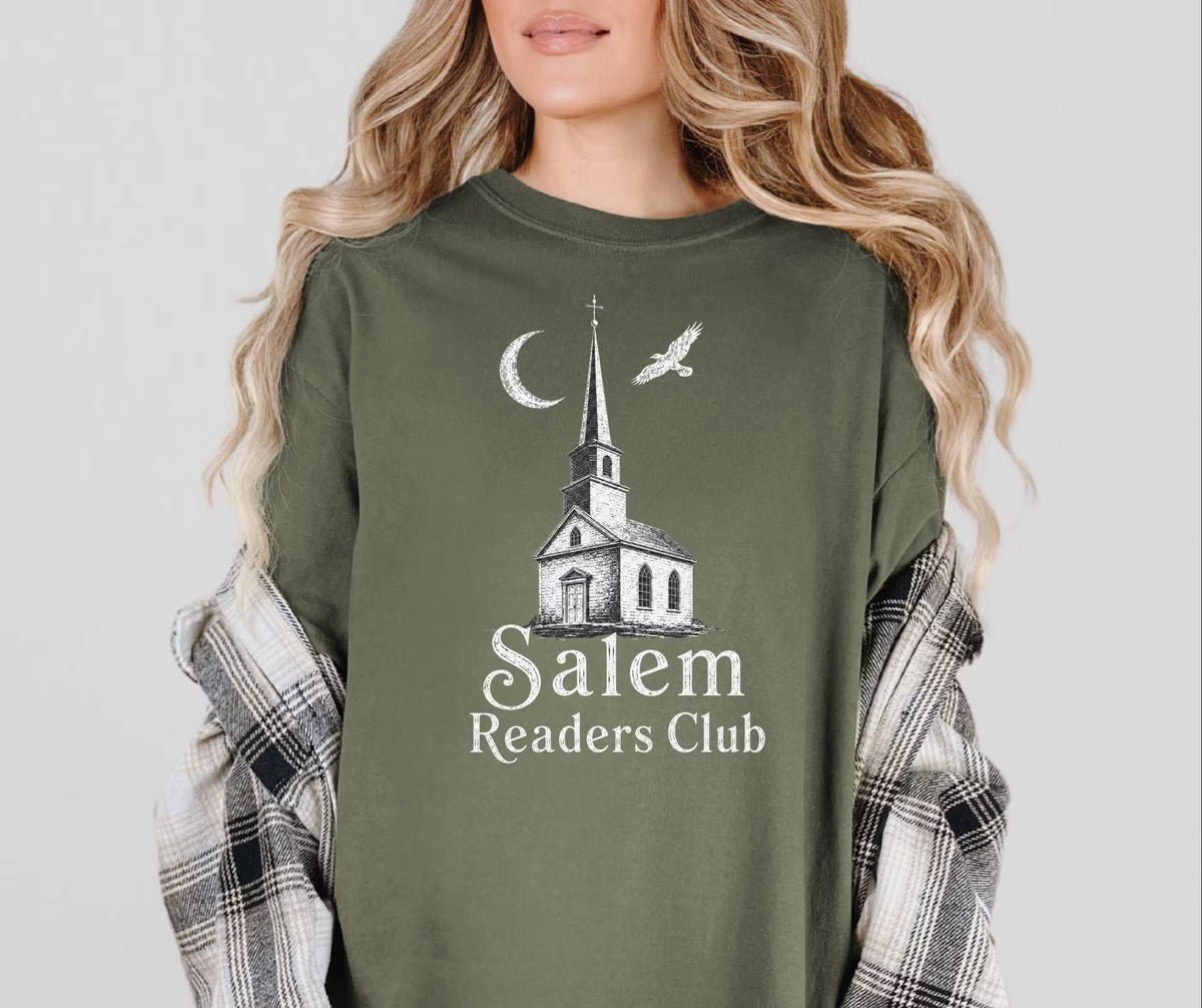 Salem Readers Club Comfort Colors Shirt, Gothic Literature Tee, Vintage Church Graphic