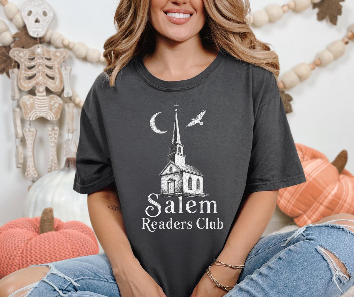 Salem Readers Club Comfort Colors Shirt, Gothic Literature Tee, Vintage Church Graphic