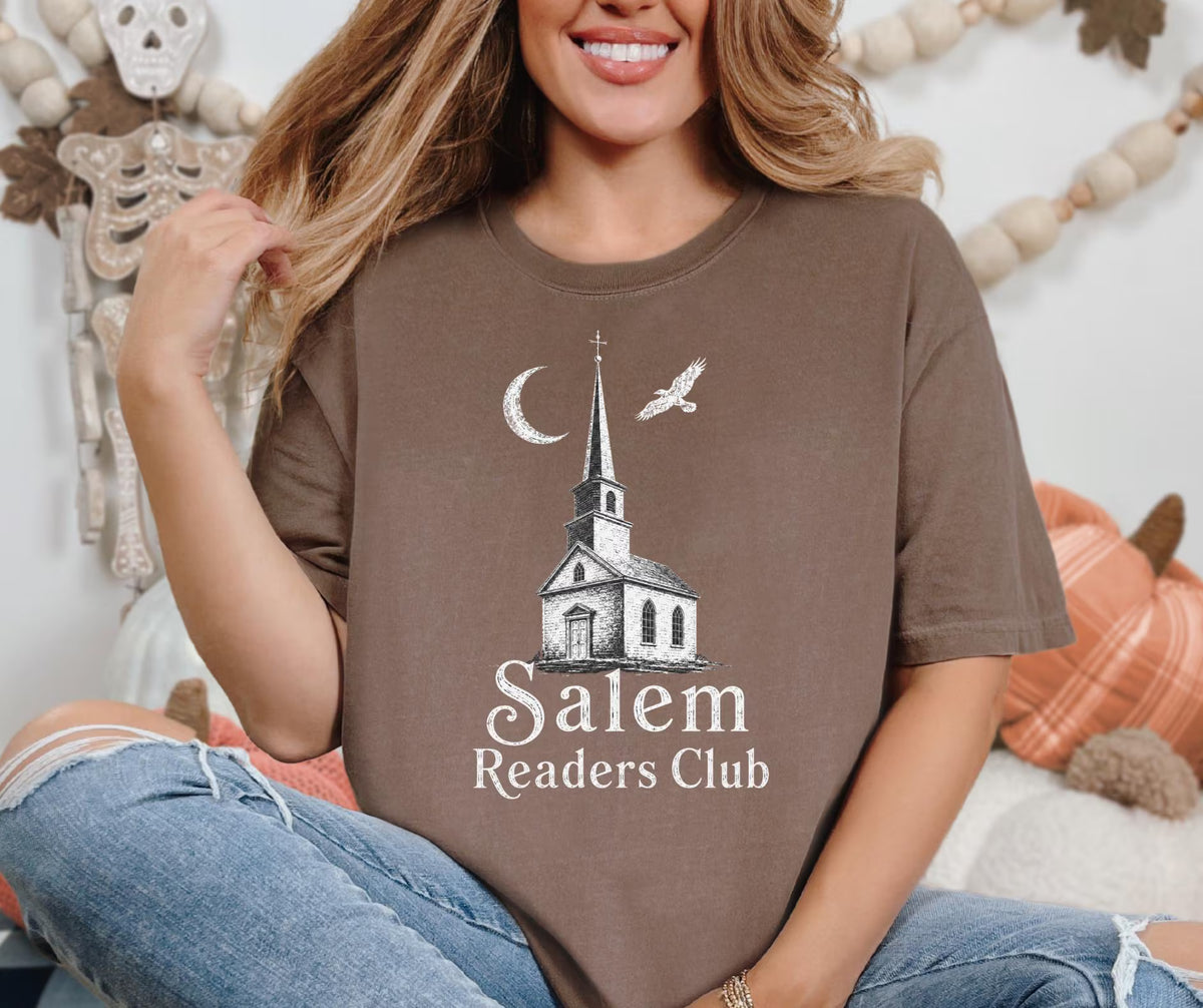 Salem Readers Club Comfort Colors Shirt, Gothic Literature Tee, Vintage Church Graphic