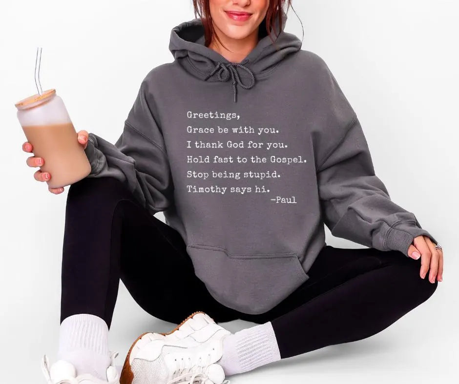 Paul Letter Christian Humor Gildan® 18500 Hoodie