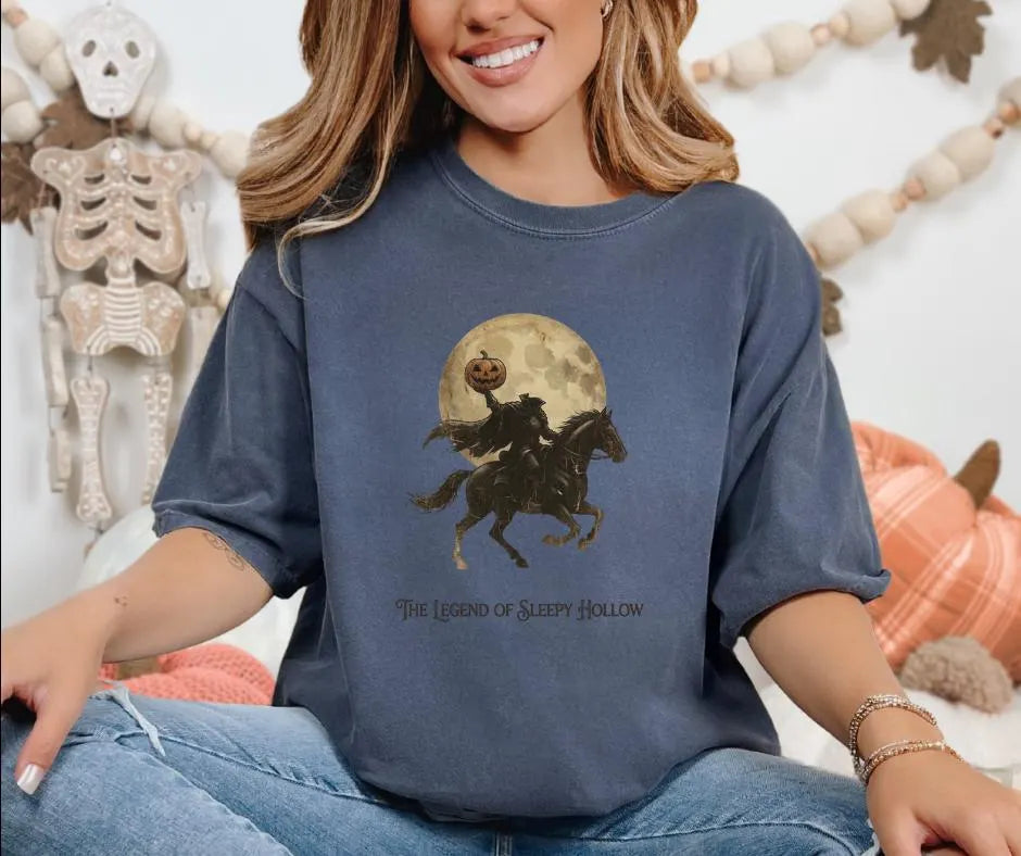 Legend of Sleepy Hollow Shirt, Headless Horseman Gothic Literature Tee