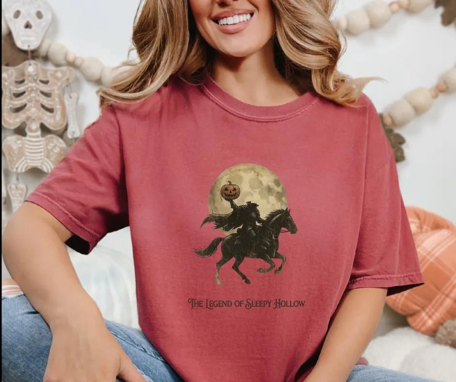 Legend of Sleepy Hollow Shirt, Headless Horseman Gothic Literature Tee