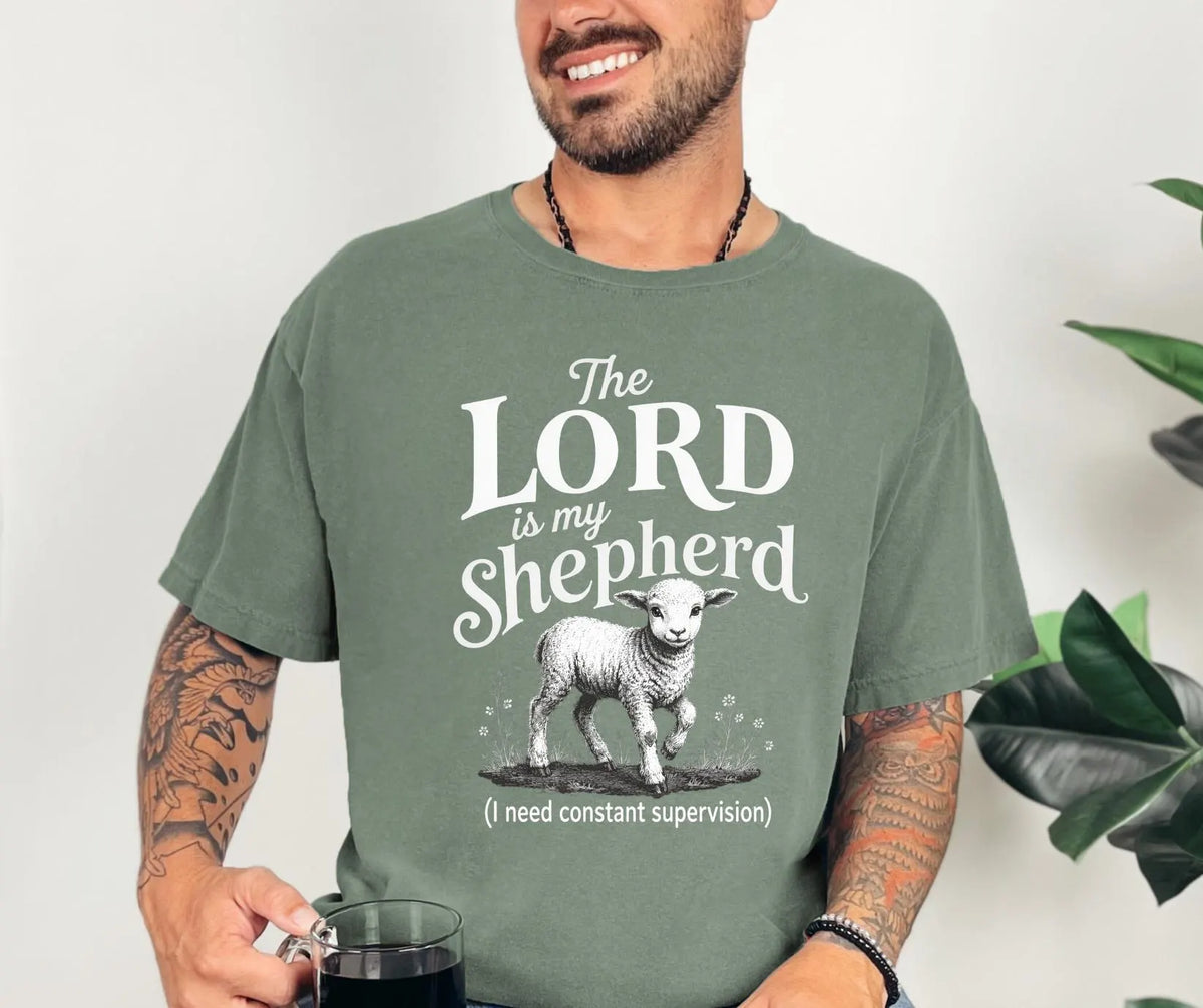 Comfort Colors Psalm 23 Shirt, Christian Lamb Tee, Faith Apparel, Funny Shepherd Graphic