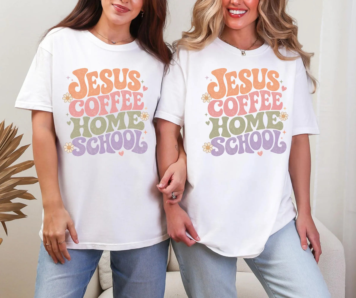 Jesus Coffee Homeschool Mom Comfort Colors® T-Shirt