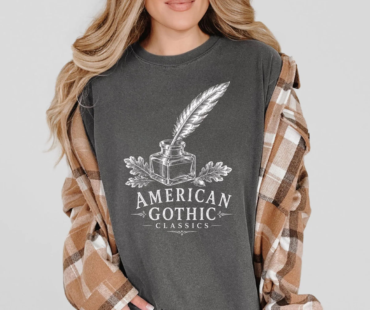 American Gothic Classics Comfort Colors Shirt, Literary Gothic Tee, Book Lover Apparel