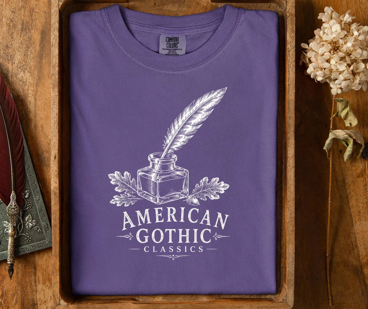 American Gothic Classics Comfort Colors Shirt, Literary Gothic Tee, Book Lover Apparel