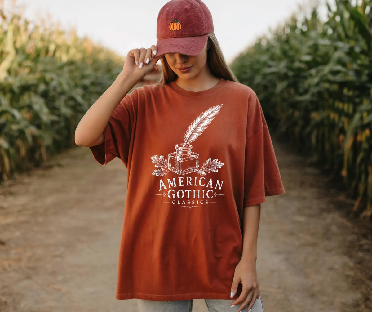 American Gothic Classics Comfort Colors Shirt, Literary Gothic Tee, Book Lover Apparel