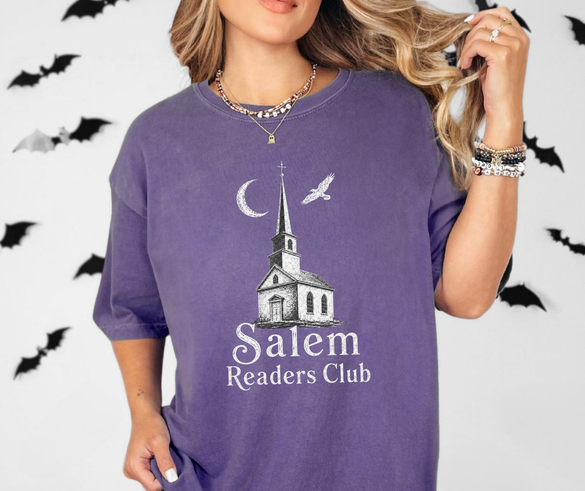 Salem Readers Club Comfort Colors Shirt, Gothic Literature Tee, Vintage Church Graphic