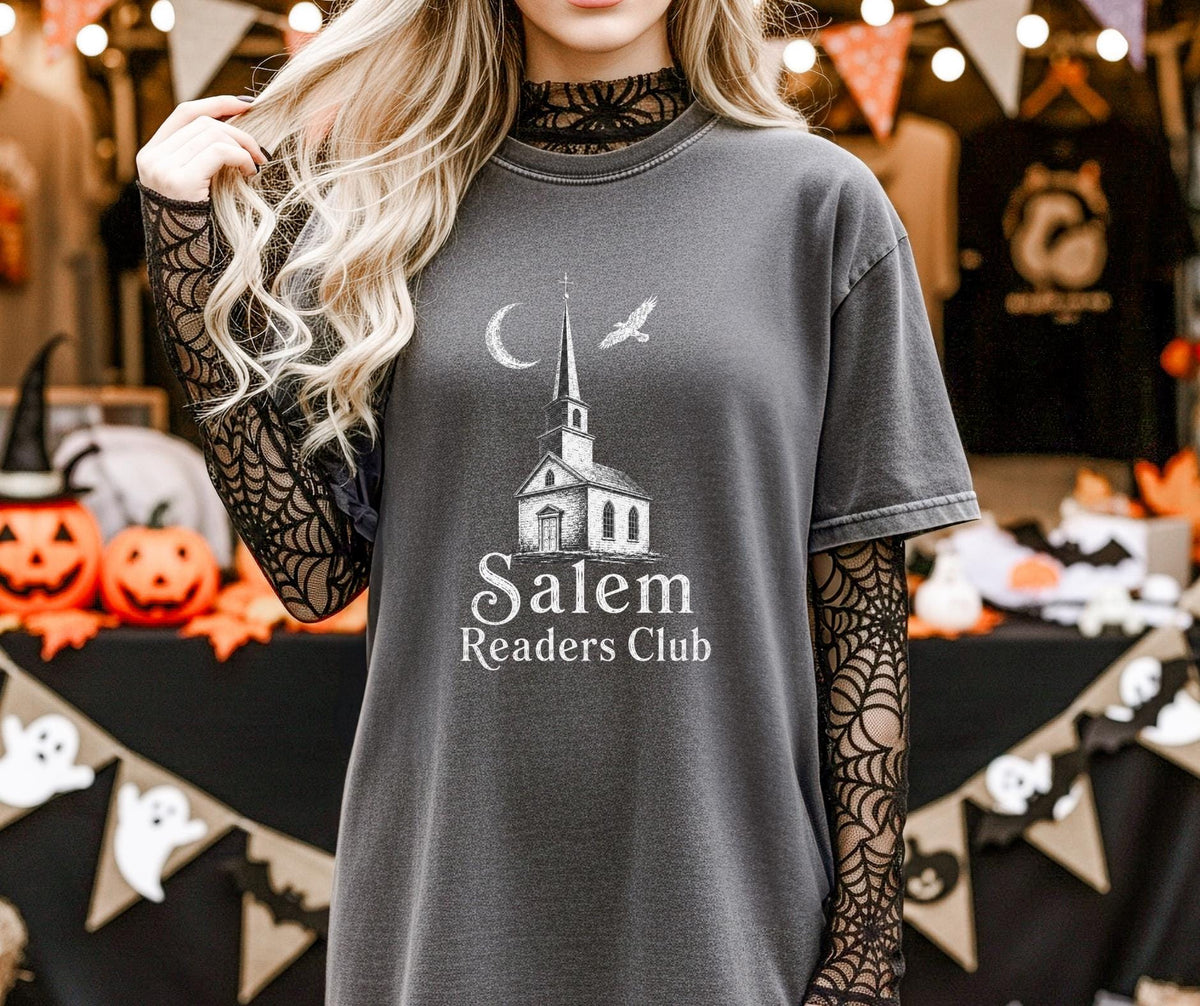 Salem Readers Club Comfort Colors Shirt, Gothic Literature Tee, Vintage Church Graphic