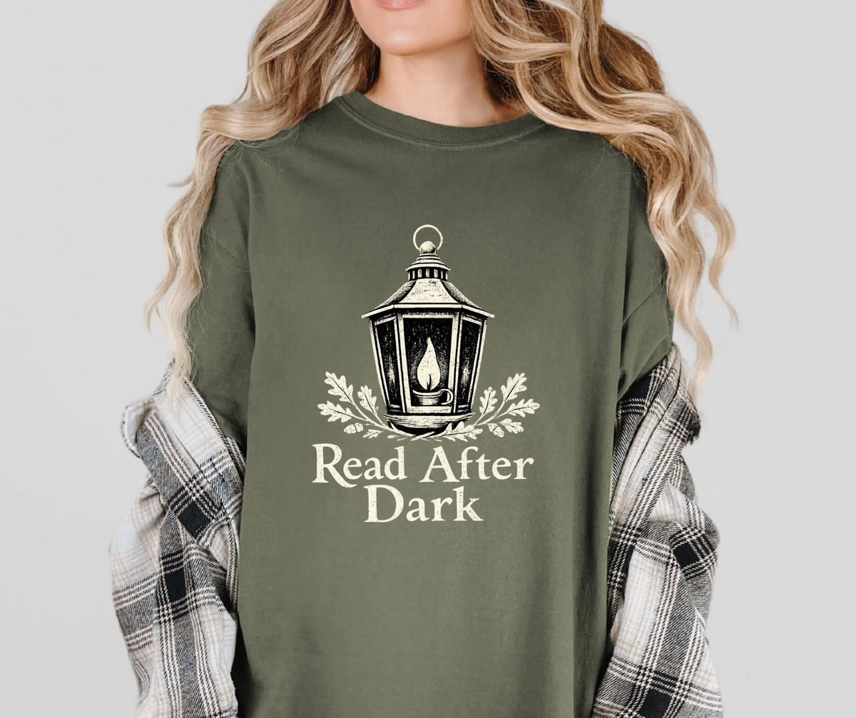 Read After Dark Lantern Shirt, Gothic Literature, Book Lover Gift