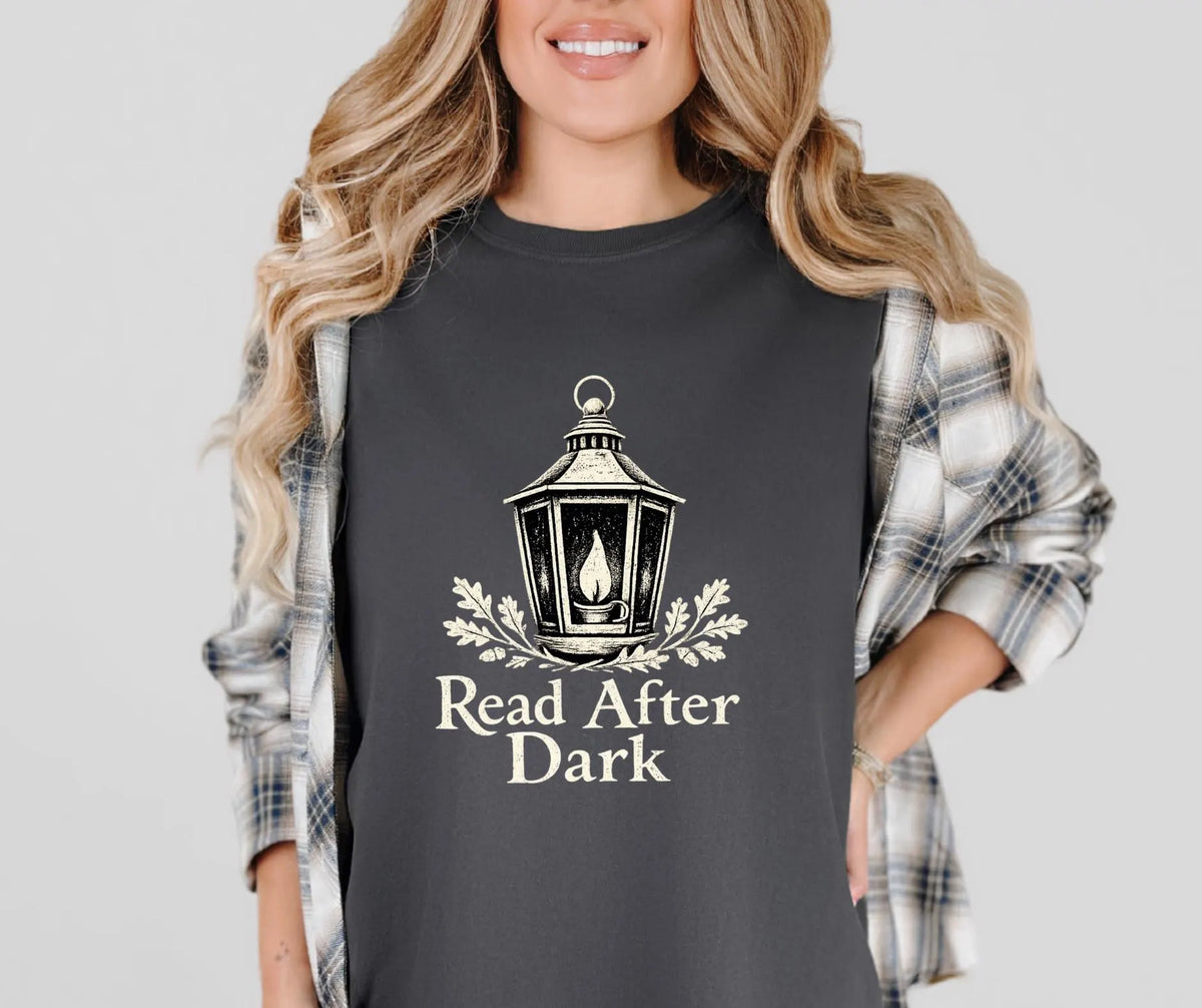 Read After Dark Lantern Shirt, Gothic Literature, Book Lover Gift