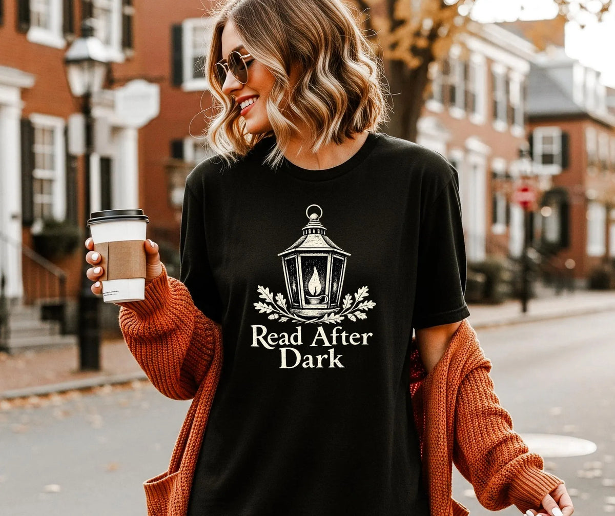 Read After Dark Lantern Shirt, Gothic Literature, Book Lover Gift