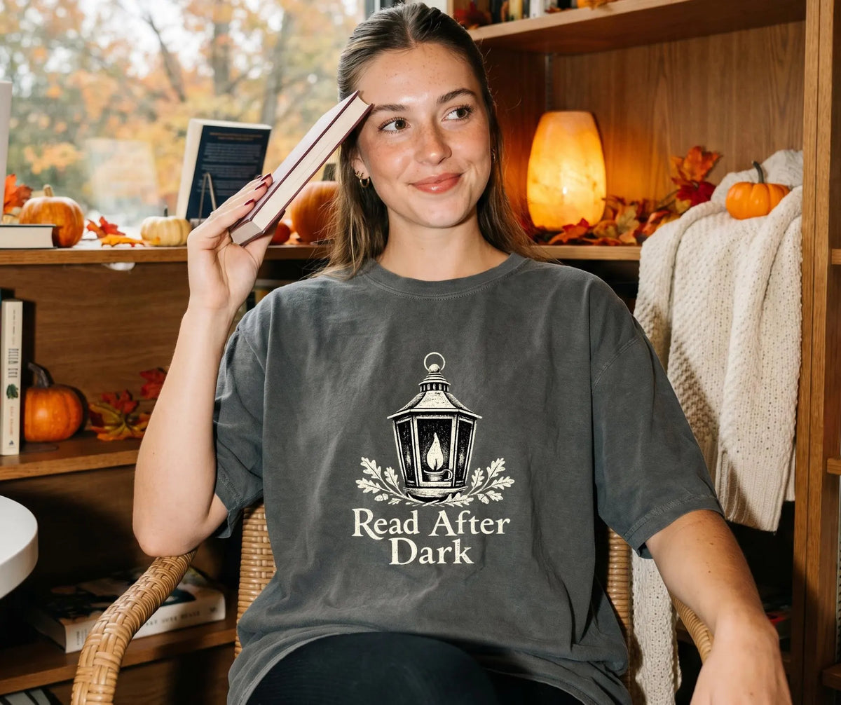 Read After Dark Lantern Shirt, Gothic Literature, Book Lover Gift