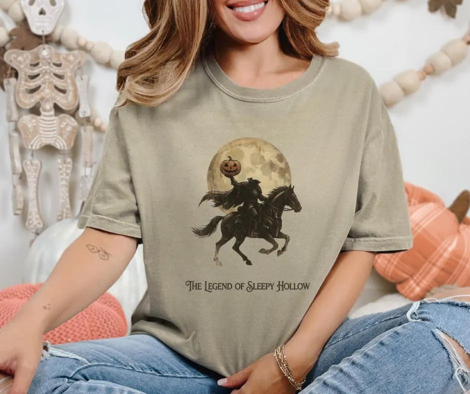 Legend of Sleepy Hollow Shirt, Headless Horseman Gothic Literature Tee