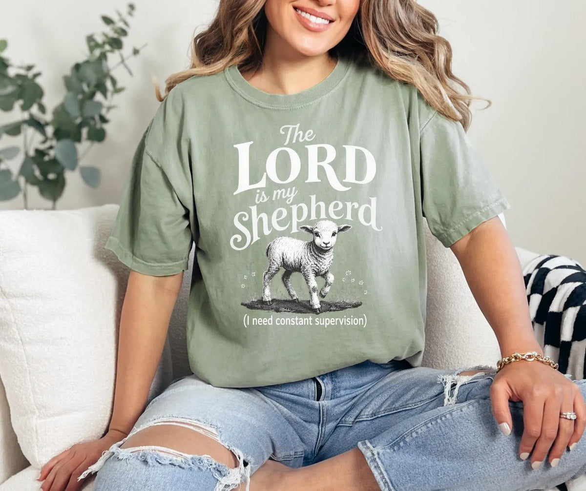 Comfort Colors Psalm 23 Shirt, Christian Lamb Tee, Faith Apparel, Funny Shepherd Graphic