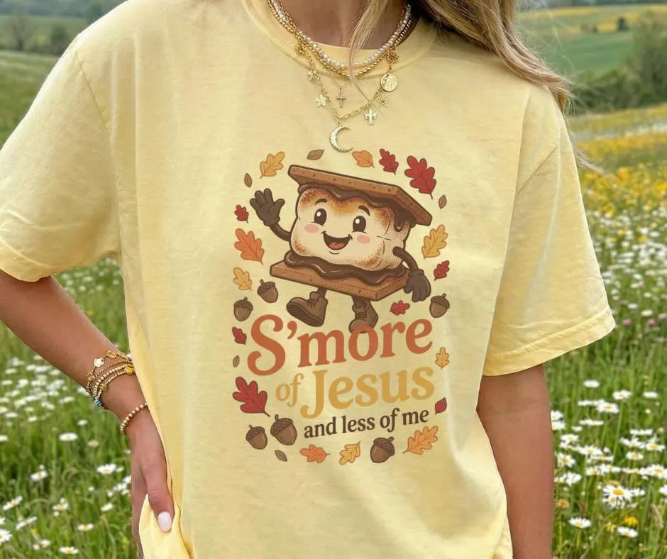 Comfort Colors S'mores Jesus Christian Camp Shirt, Faith Tee