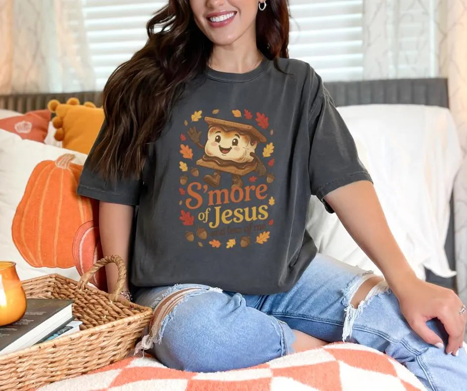 Comfort Colors S'mores Jesus Christian Camp Shirt, Faith Tee