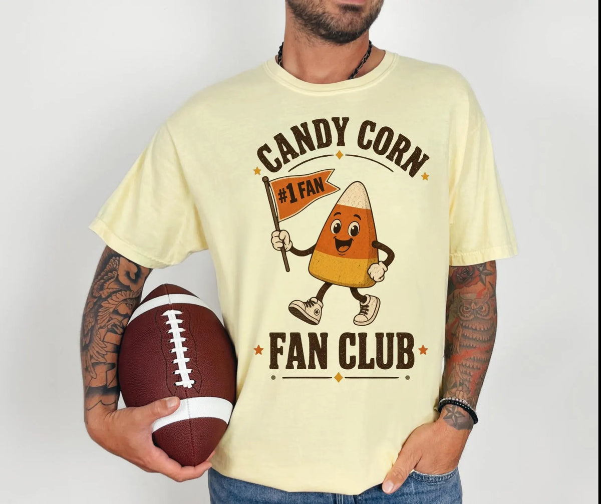 Candy Corn Fan Club Comfort Colors 1717 Shirt, Cute Halloween Candy Tee, Funny Candy Corn Fall Shirt, Spooky Season Gift