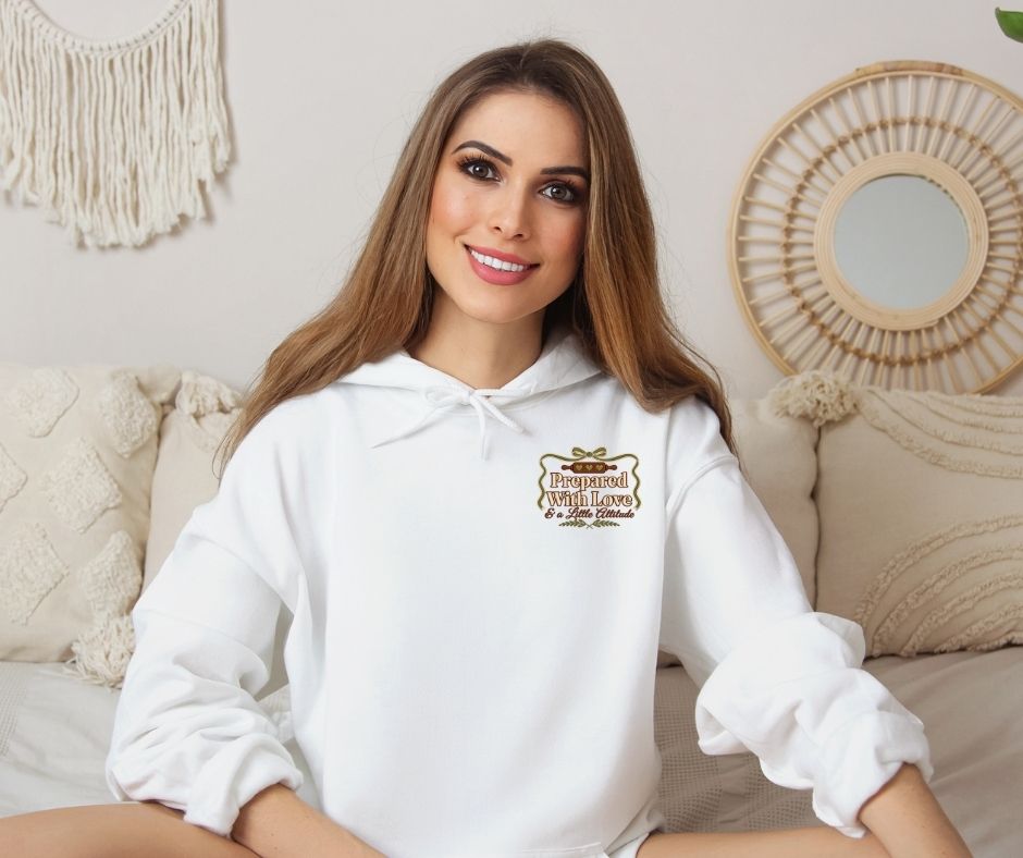 Prepared With Love & a Little Attitude Embroidered Gildan® 18500 Hoodie