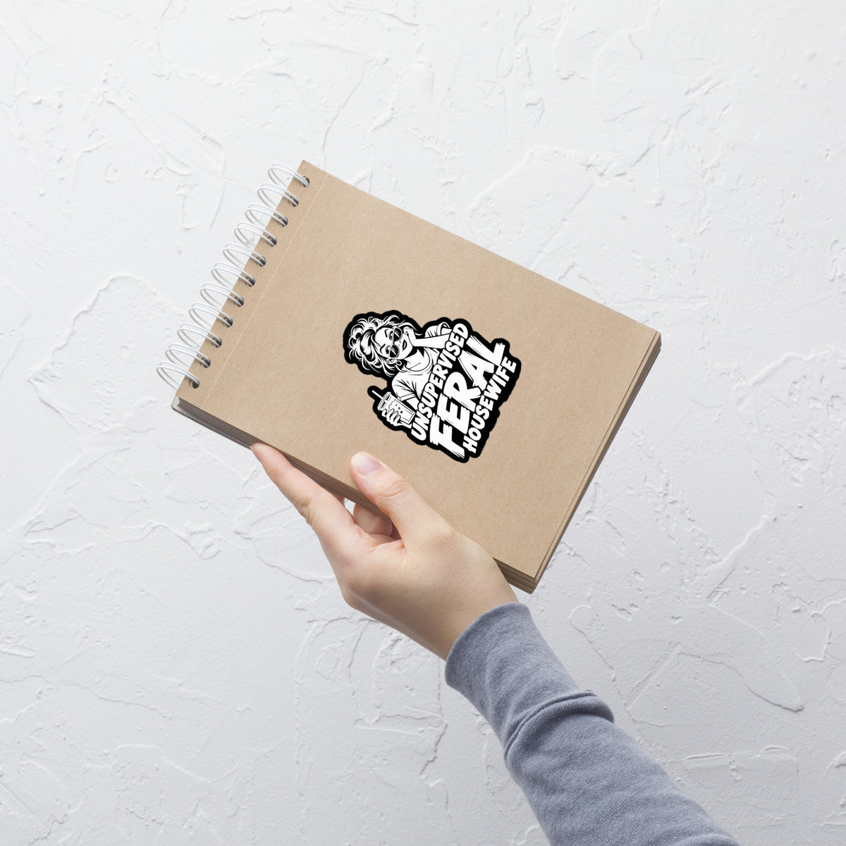Unsupervised Feral Housewife Funny Vinyl Sticker