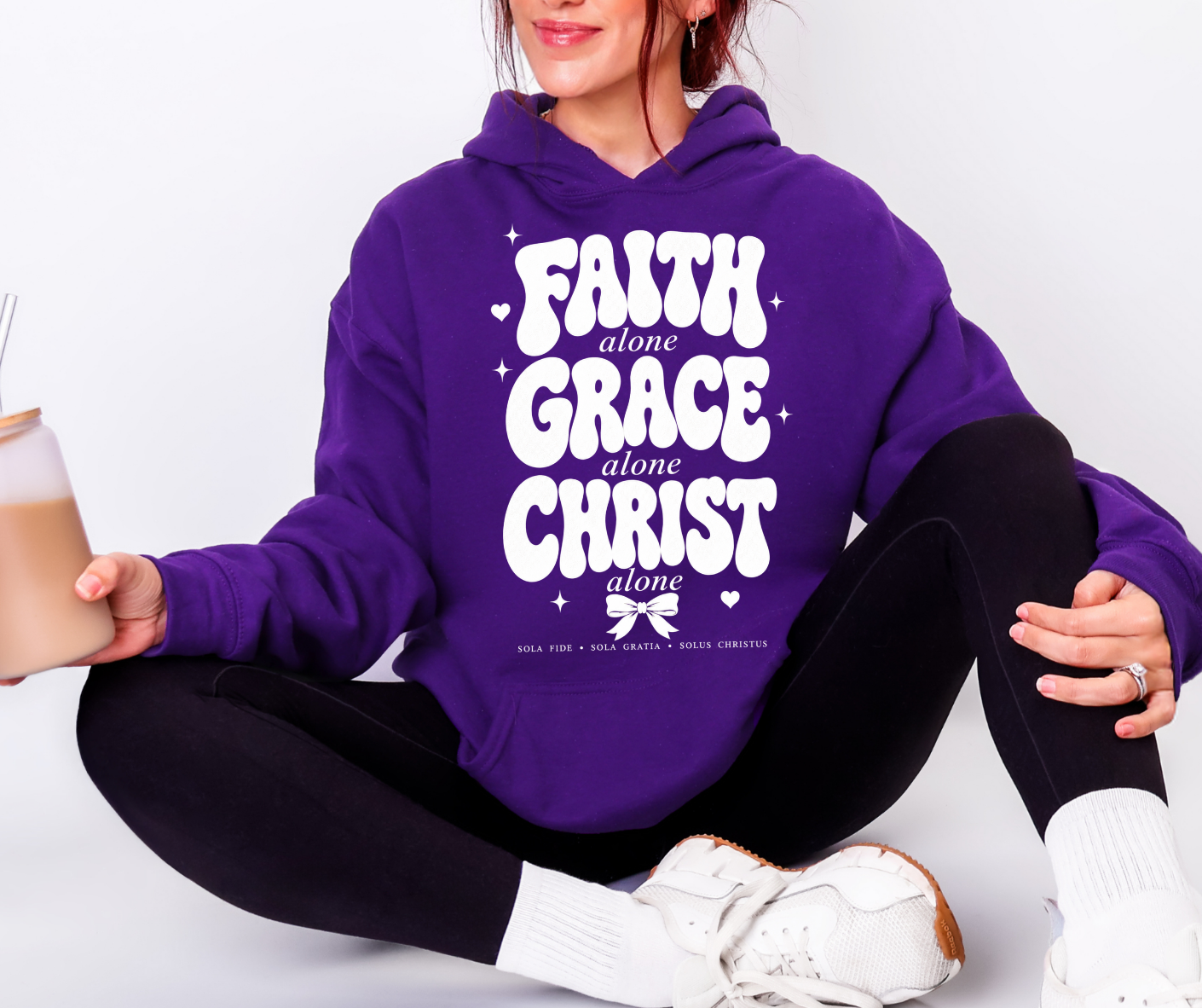 Faith Grace Christ Alone Gildan 18500 Hoodie, Christian Hoodie, Sola Fide Sola Gratia Solus Christus Sweatshirt, Faith Gift