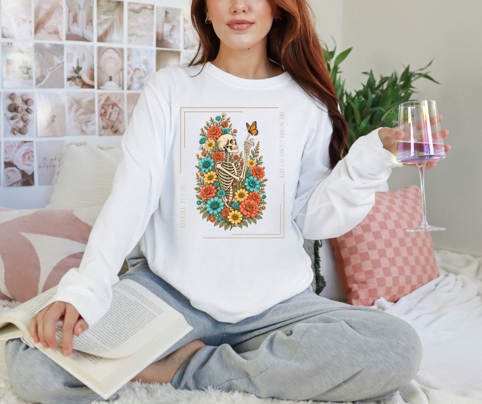 Dry Bones Come to Life Ezekiel 37:10 Comfort Colors® 6014 Long Sleeve Shirt