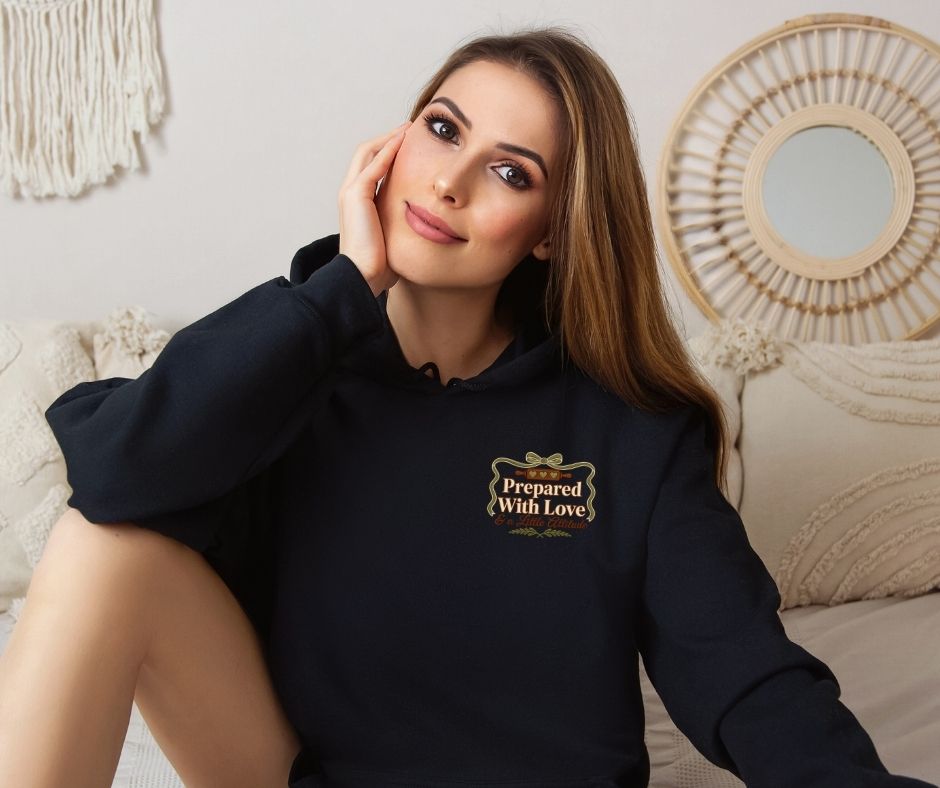 Prepared With Love & a Little Attitude Embroidered Gildan® 18500 Hoodie