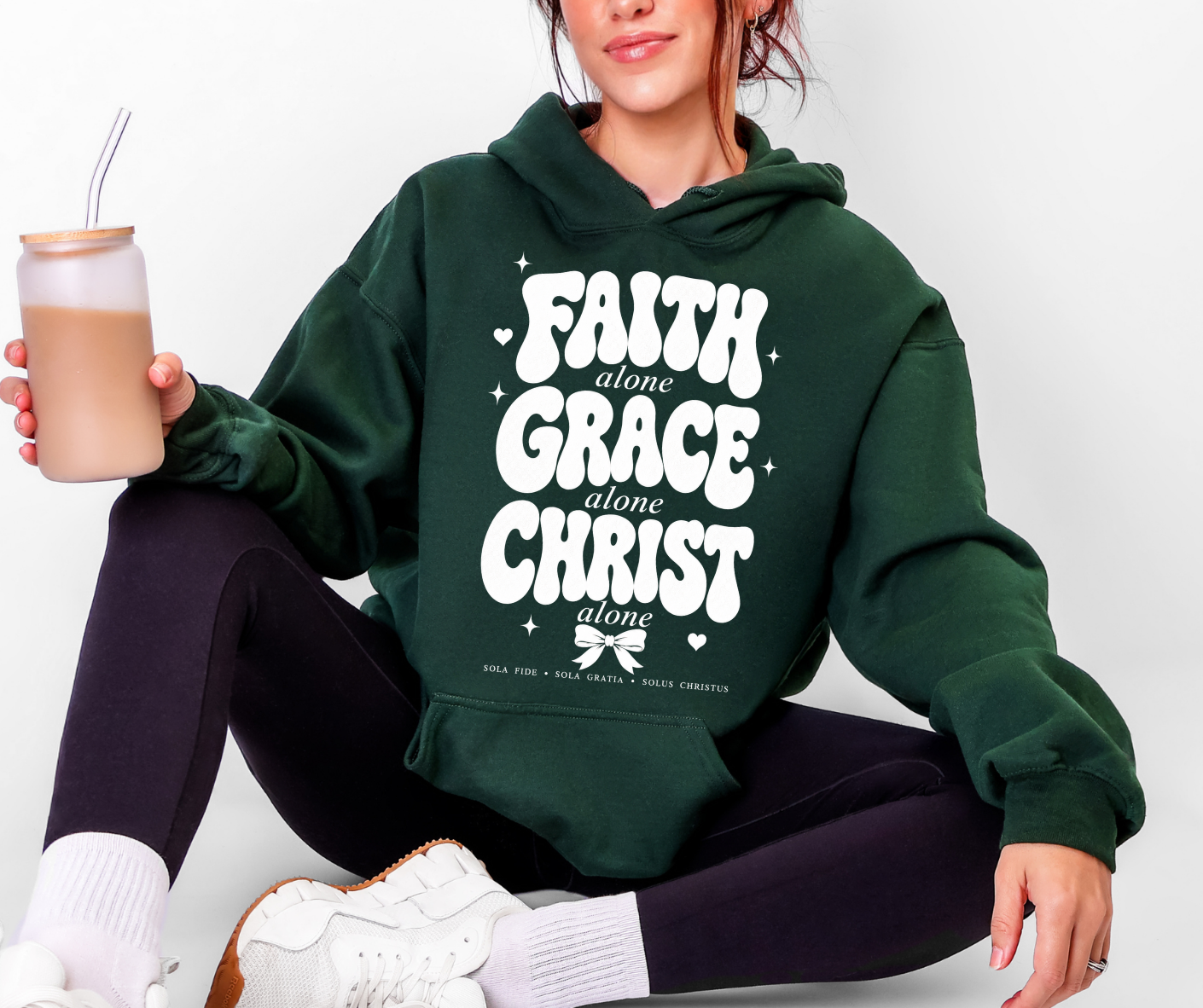 Faith Grace Christ Alone Gildan 18500 Hoodie, Christian Hoodie, Sola Fide Sola Gratia Solus Christus Sweatshirt, Faith Gift