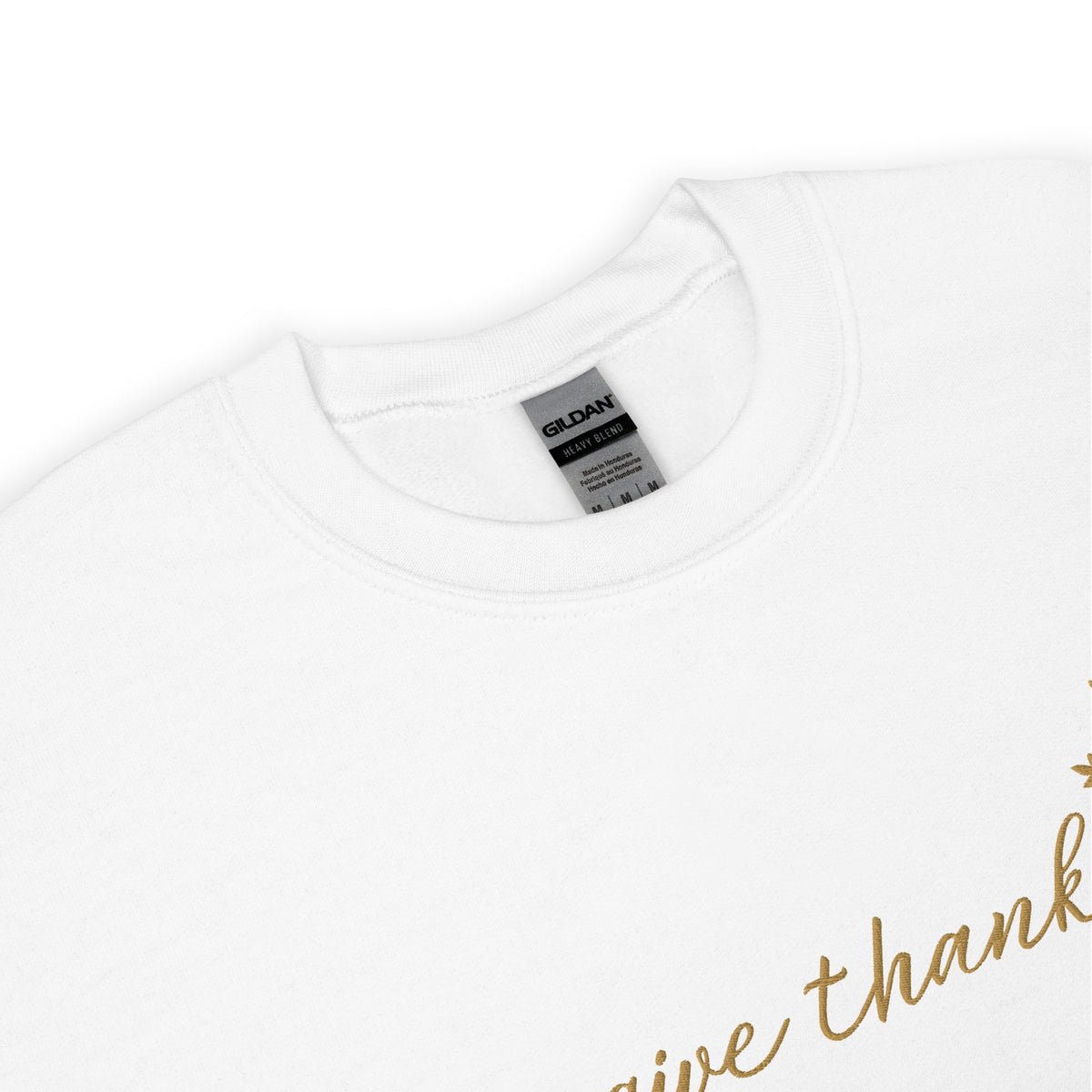 Give Thanks Embroidered Gildan® 18000 Thanksgiving Sweatshirt