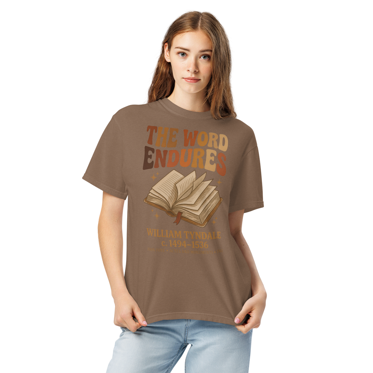 Comfort Colors William Tyndale Christian History Shirt, The Word Endures Tee