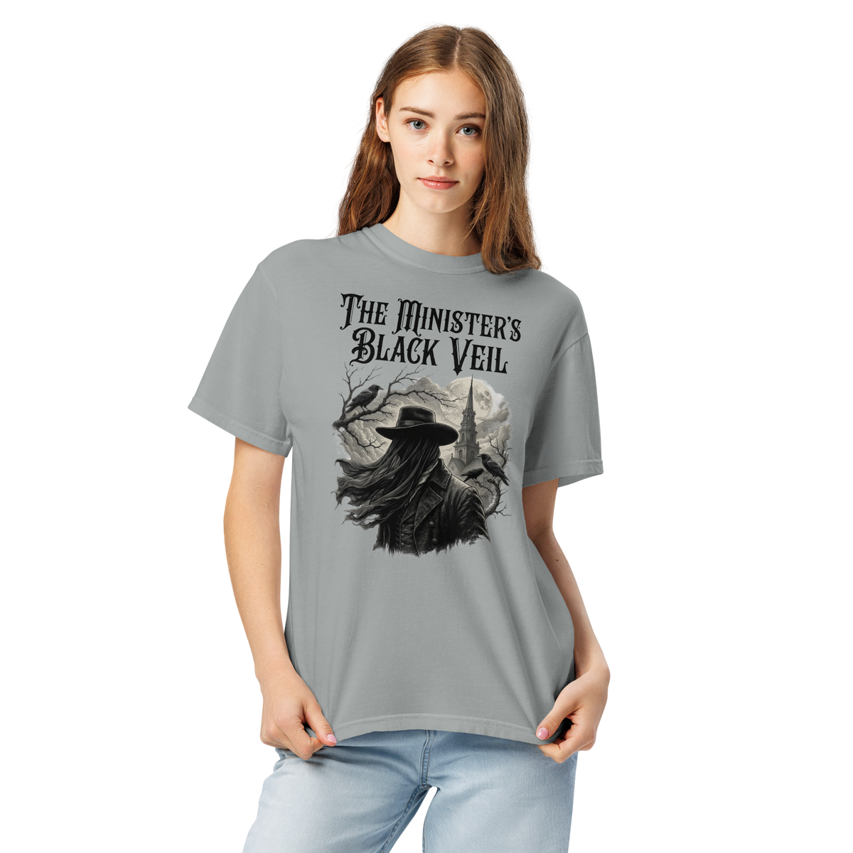 Minister's Black Veil Gothic Literature Tee, Nathaniel Hawthorne Bookish Shirt