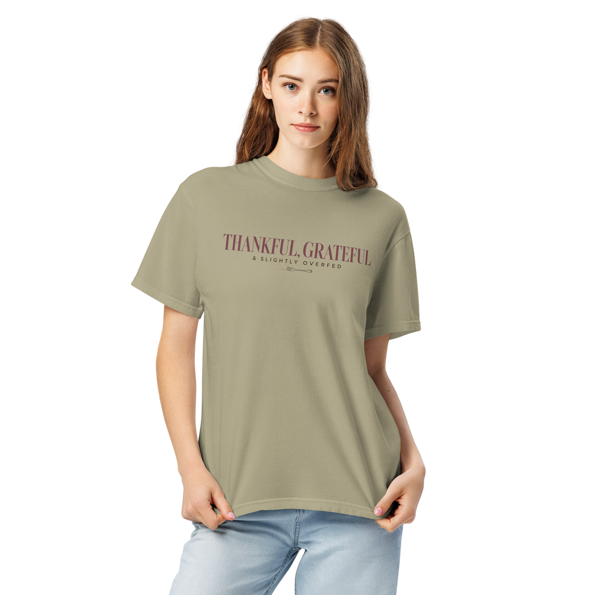 Thankful, Grateful & Slightly Overfed Comfort Colors® Shirt