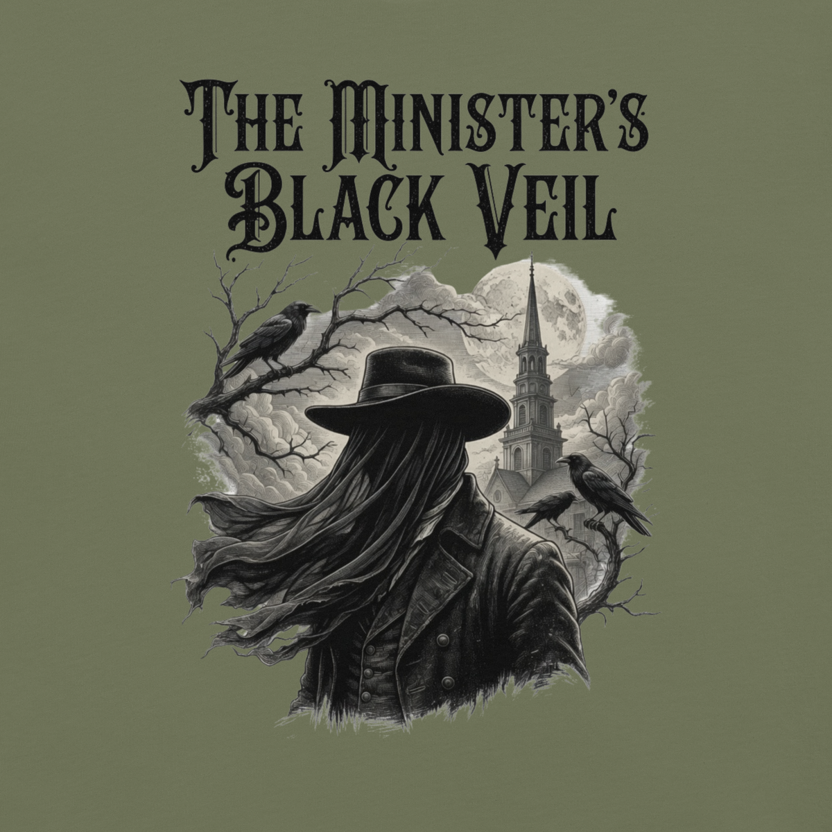 Minister's Black Veil Gothic Literature Tee, Nathaniel Hawthorne Bookish Shirt