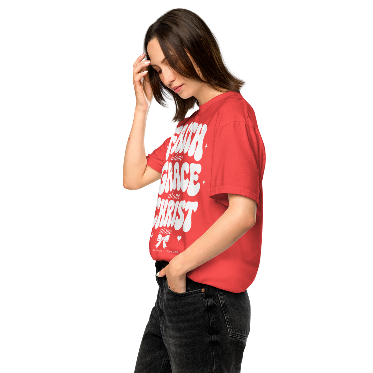 Faith Grace Christ Alone Comfort Colors 1717 Shirt, Christian Shirt, Sola Fide Sola Gratia Solus Christus Tee, Faith Gift