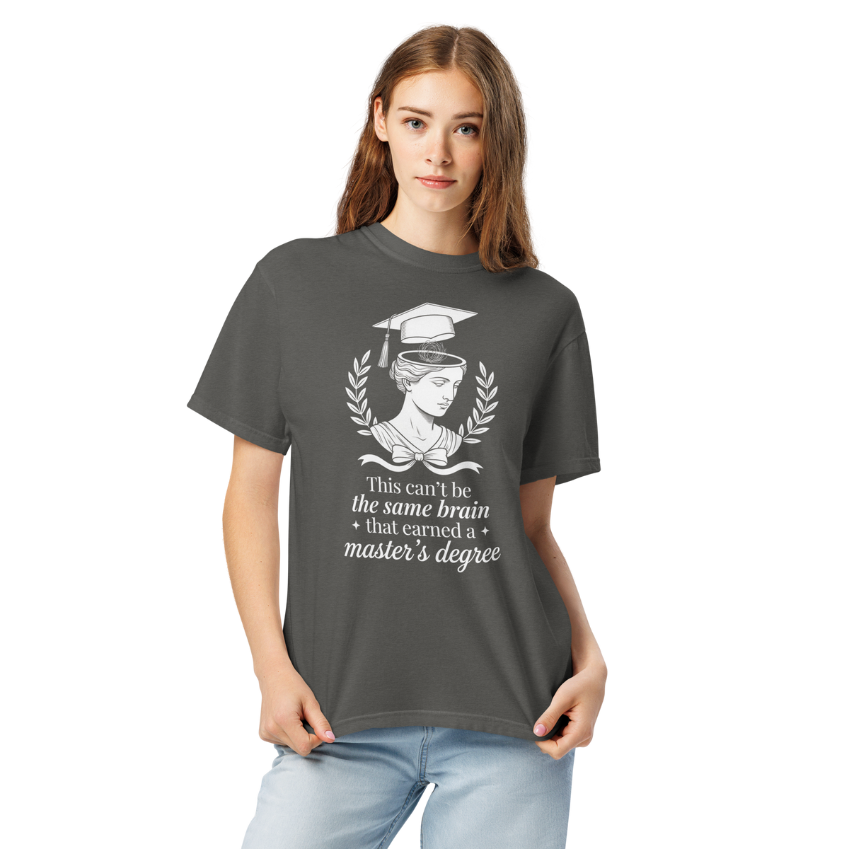 Funny Grad School Shirt, Master’s Degree Brain Humor Tee, Academic Gift