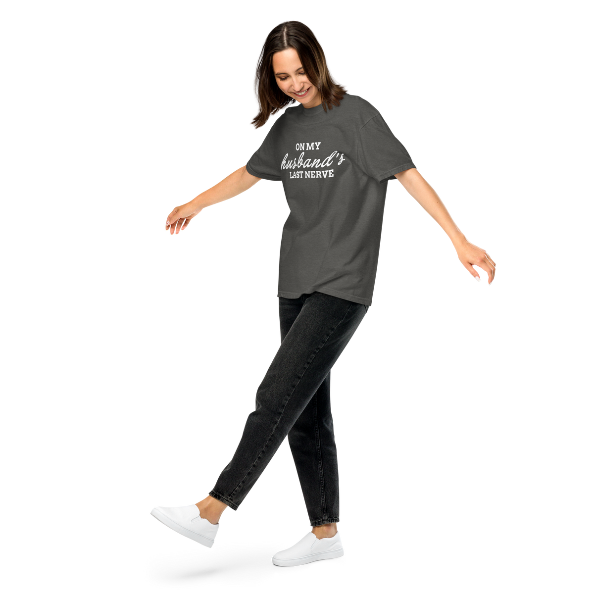 Comfort Colors 1717 Shirt, On Husband's Last Nerve Funny Wife Tee