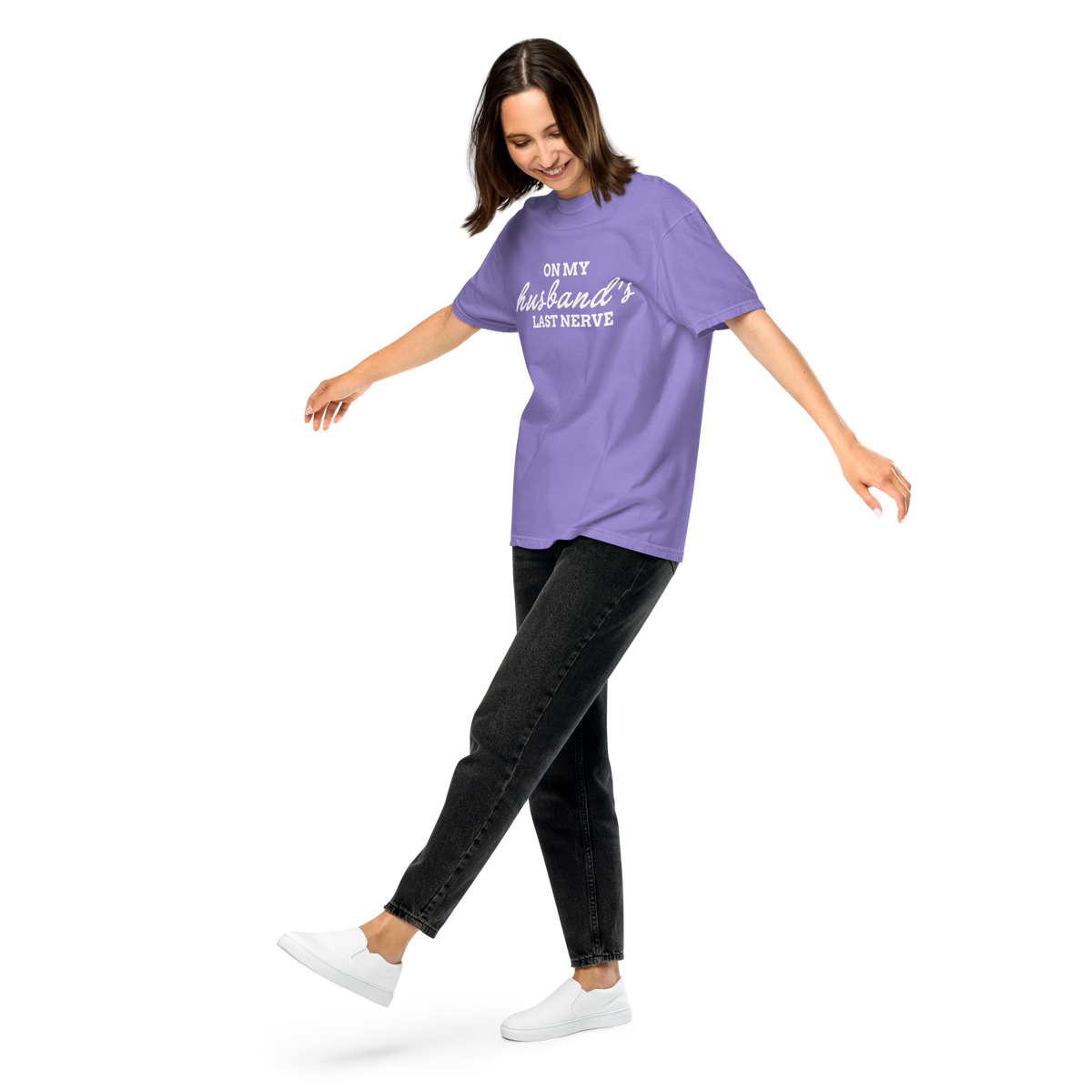 Comfort Colors 1717 Shirt, On Husband's Last Nerve Funny Wife Tee