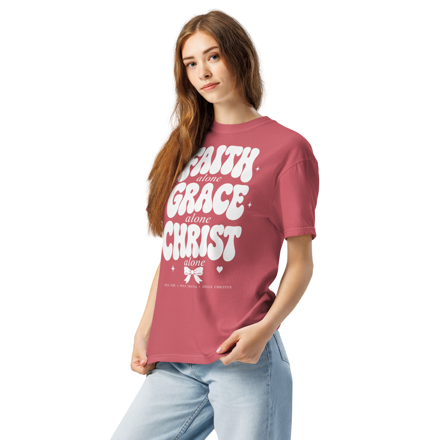 Faith Grace Christ Alone Comfort Colors 1717 Shirt, Christian Shirt, Sola Fide Sola Gratia Solus Christus Tee, Faith Gift