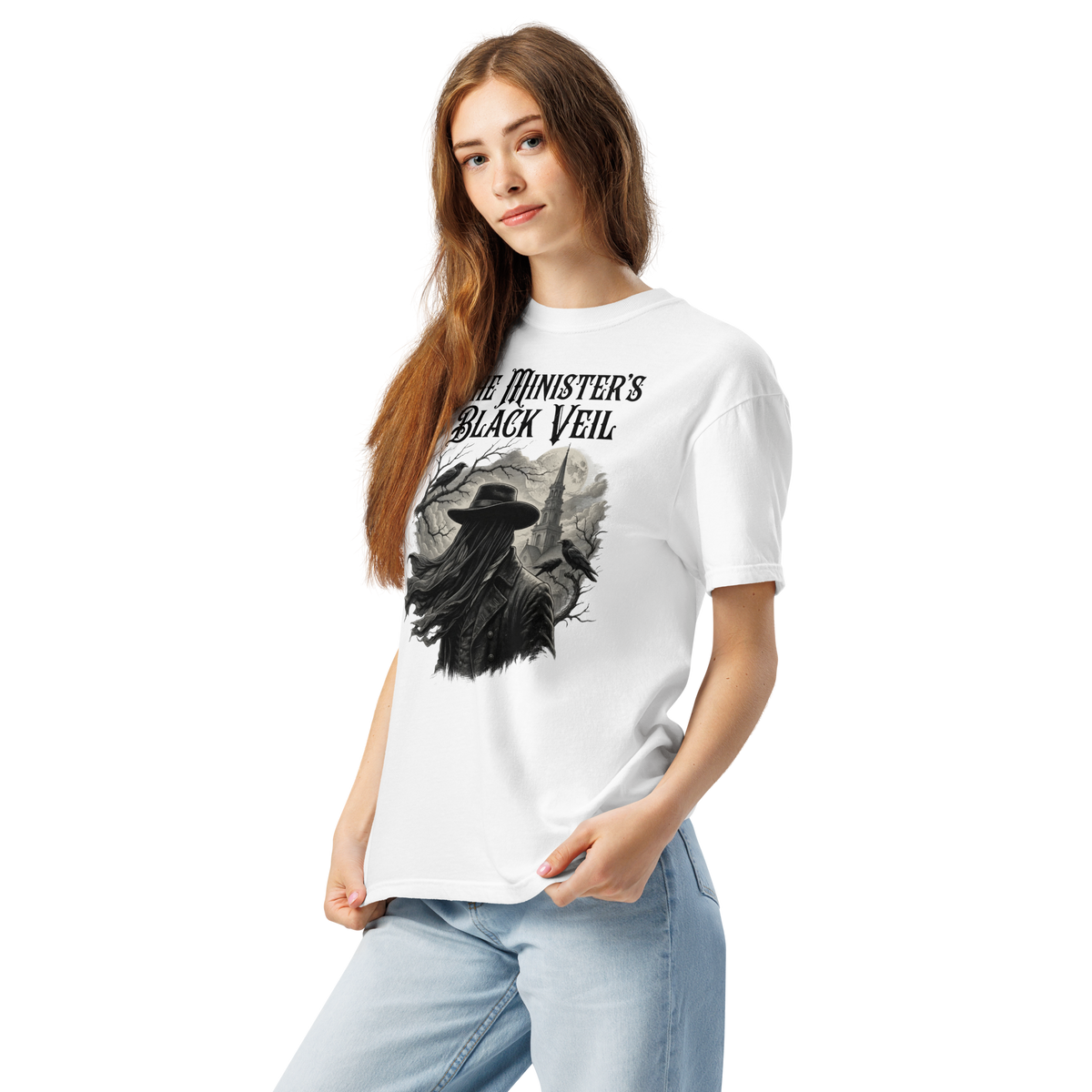 Minister's Black Veil Gothic Literature Tee, Nathaniel Hawthorne Bookish Shirt