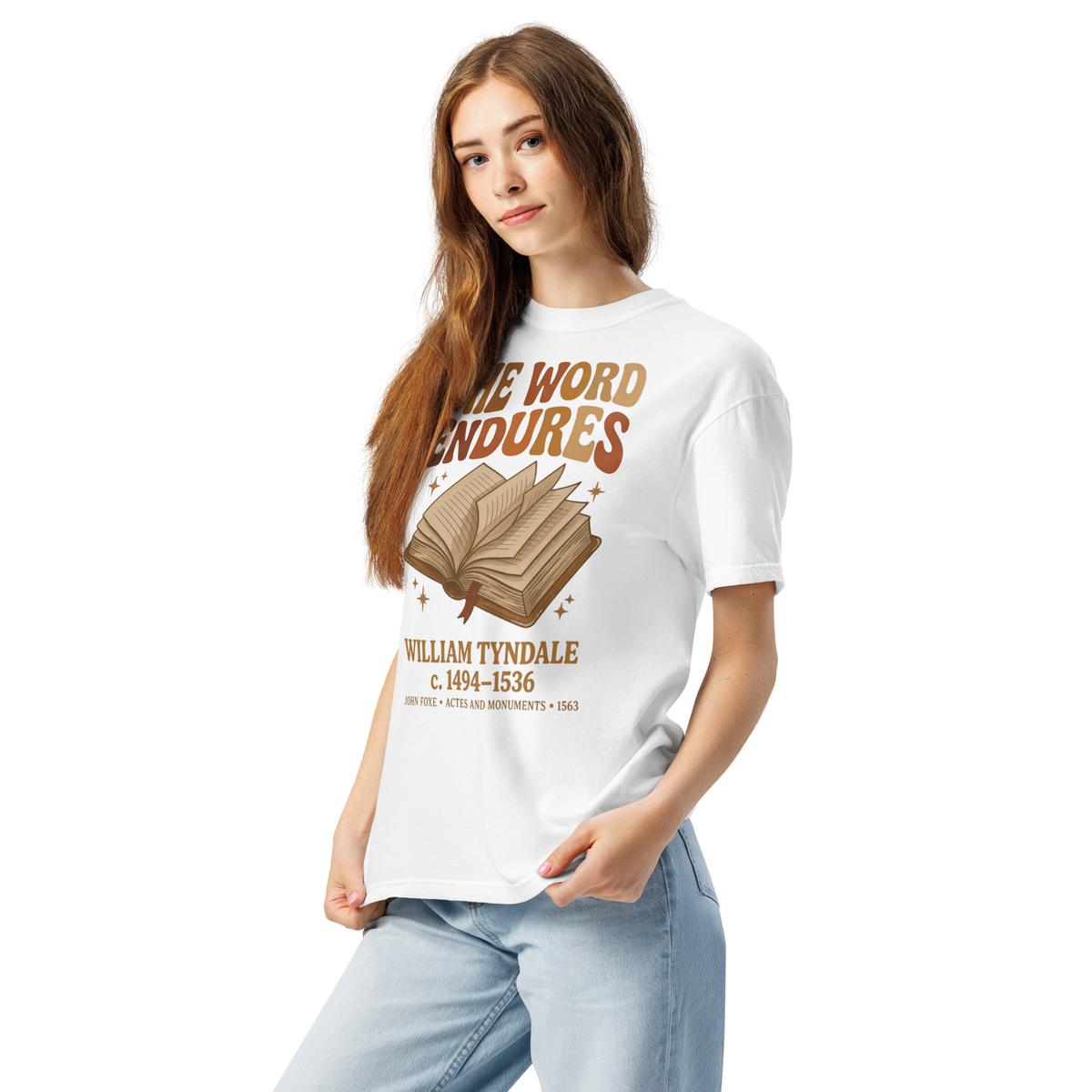 Comfort Colors William Tyndale Christian History Shirt, The Word Endures Tee