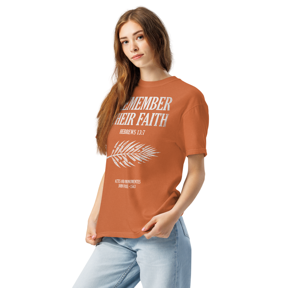 Remember Their Faith Christian T-Shirt, Hebrews 13:7, John Foxe History Tee