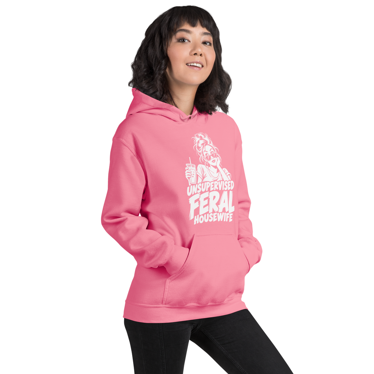 Unsupervised Feral Housewife Gildan® 18500 Hoodie