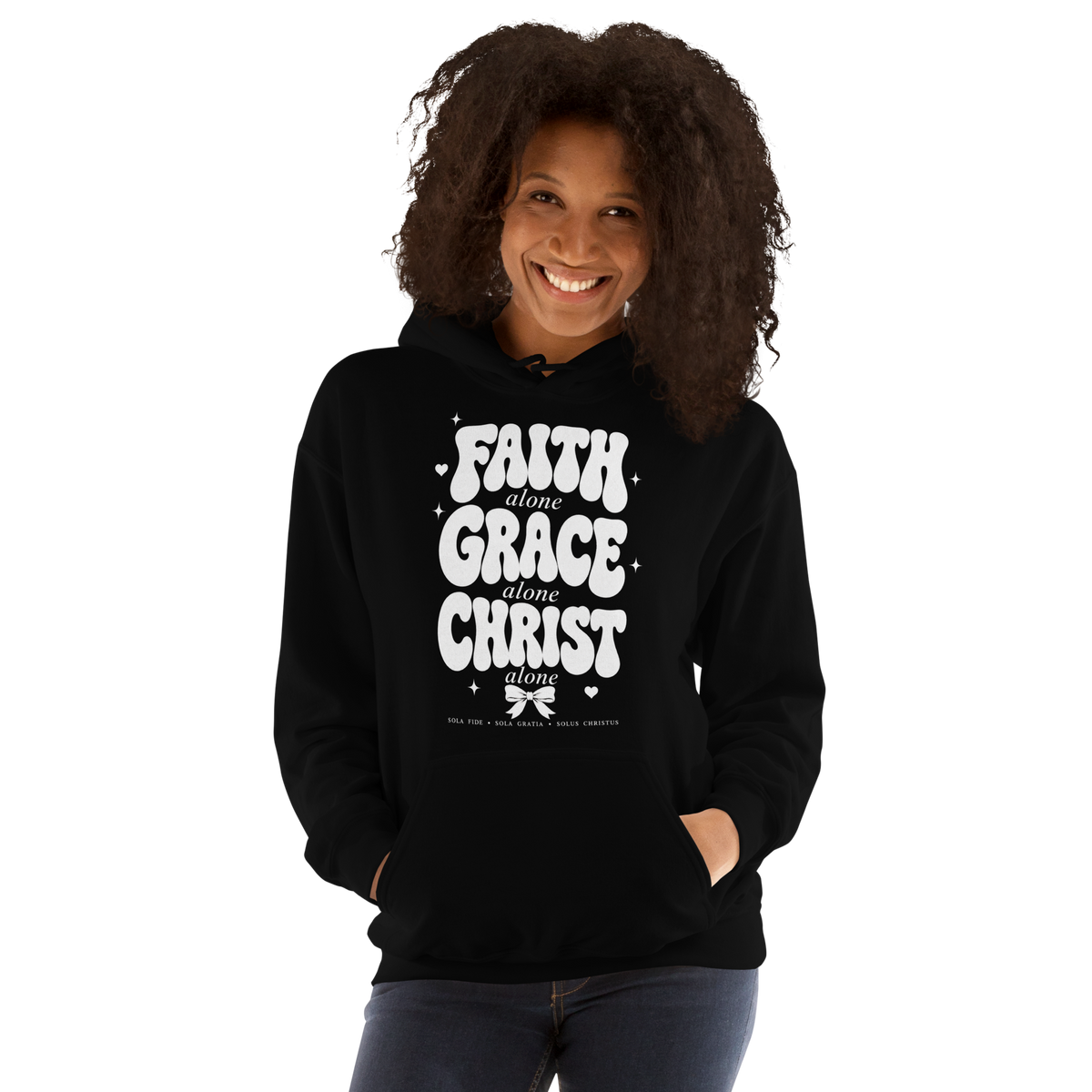 Faith Grace Christ Alone Gildan 18500 Hoodie, Christian Hoodie, Sola Fide Sola Gratia Solus Christus Sweatshirt, Faith Gift