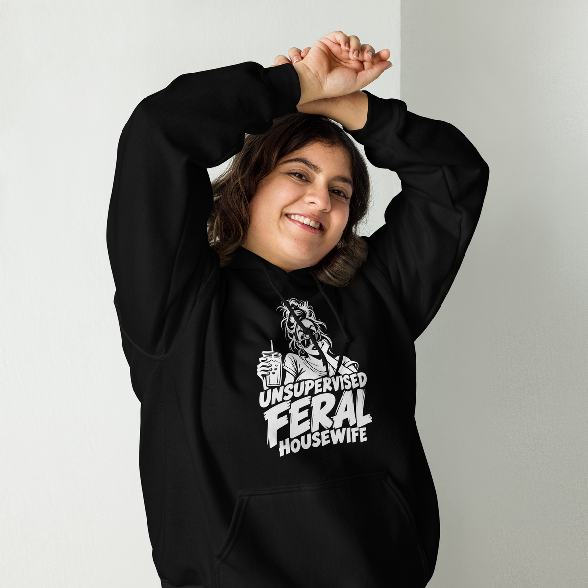 Unsupervised Feral Housewife Gildan® 18500 Hoodie
