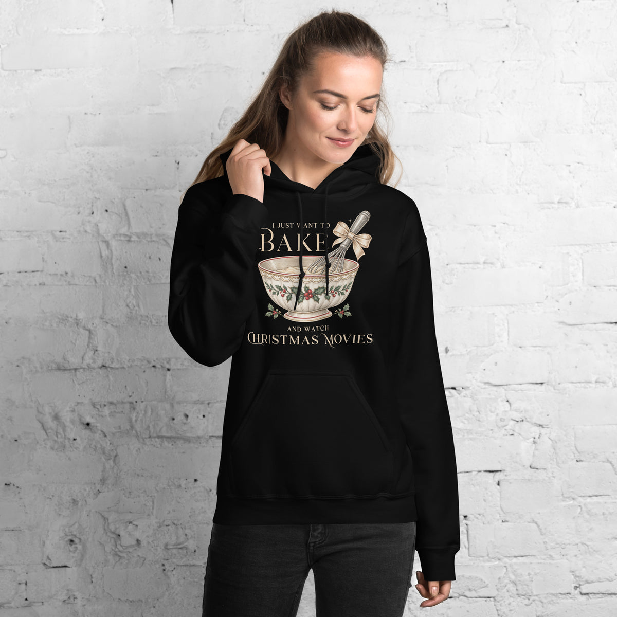 I Just Want to Bake and Watch Christmas Movies Gildan® 18500 Hoodie