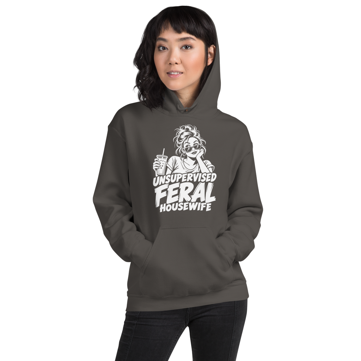 Unsupervised Feral Housewife Gildan® 18500 Hoodie